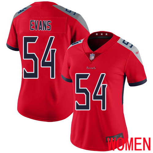 Tennessee Titans Limited Red Women Rashaan Evans Jersey NFL Football 54 Inverted Legend